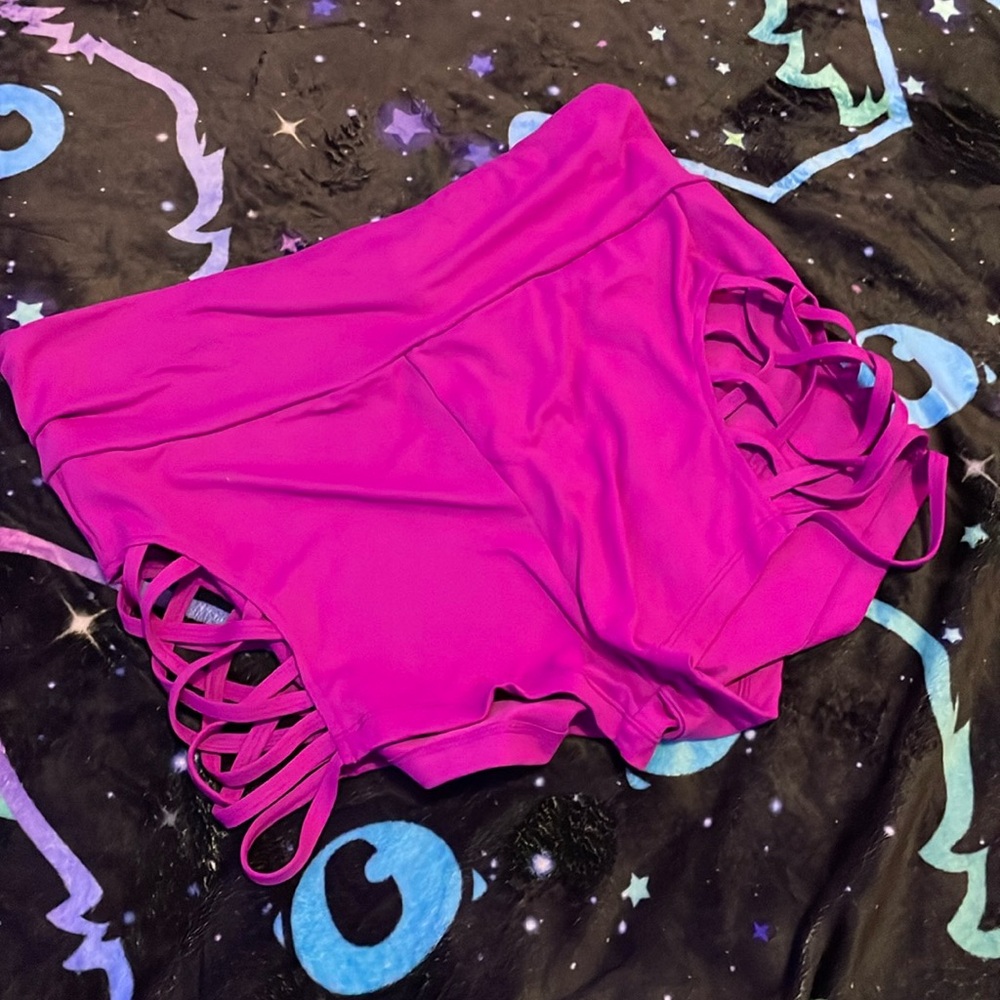 See through workout shorts lace strappy size xxl plus size